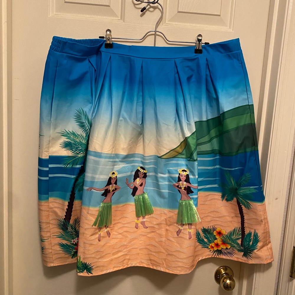 NWT Unique Vintage 3X Hula Girls Skirt
